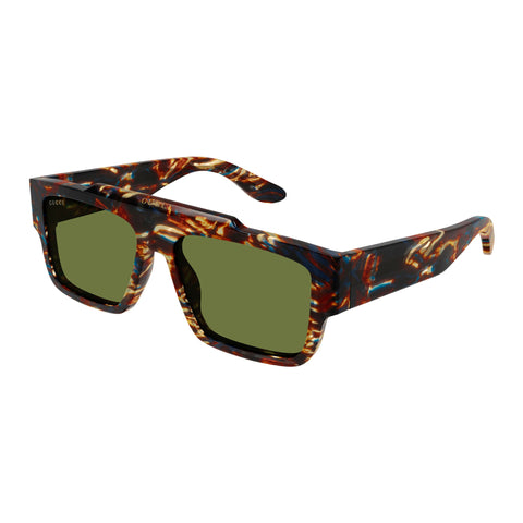 Gucci Gg1460s Havana Male Rectangle Sunglasses | Eyewear Index