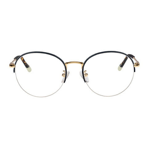 Le Specs Potion Alt Fit Gold Black Uni-Sex Round Optical Frames | Eyewear Index