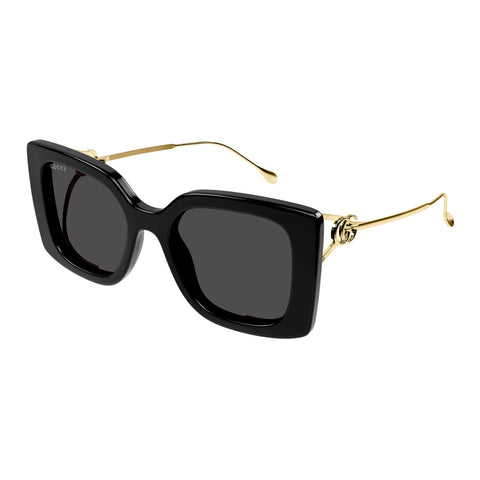 Gucci Gg1567sa Black Female Rectangle Sunglasses | Eyewear Index