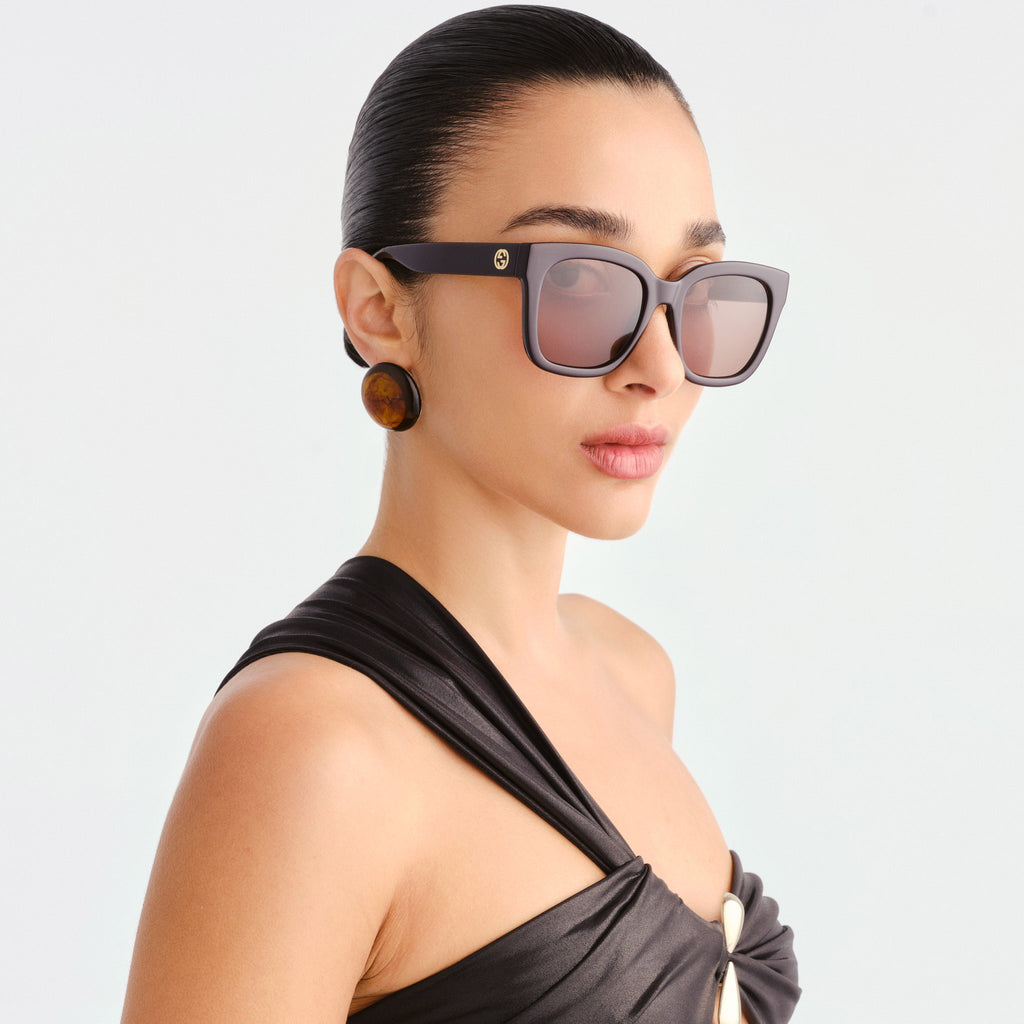 Gucci Gg1338s Burgundy Female Cat-Eye Sunglasses | Eyewear Index
