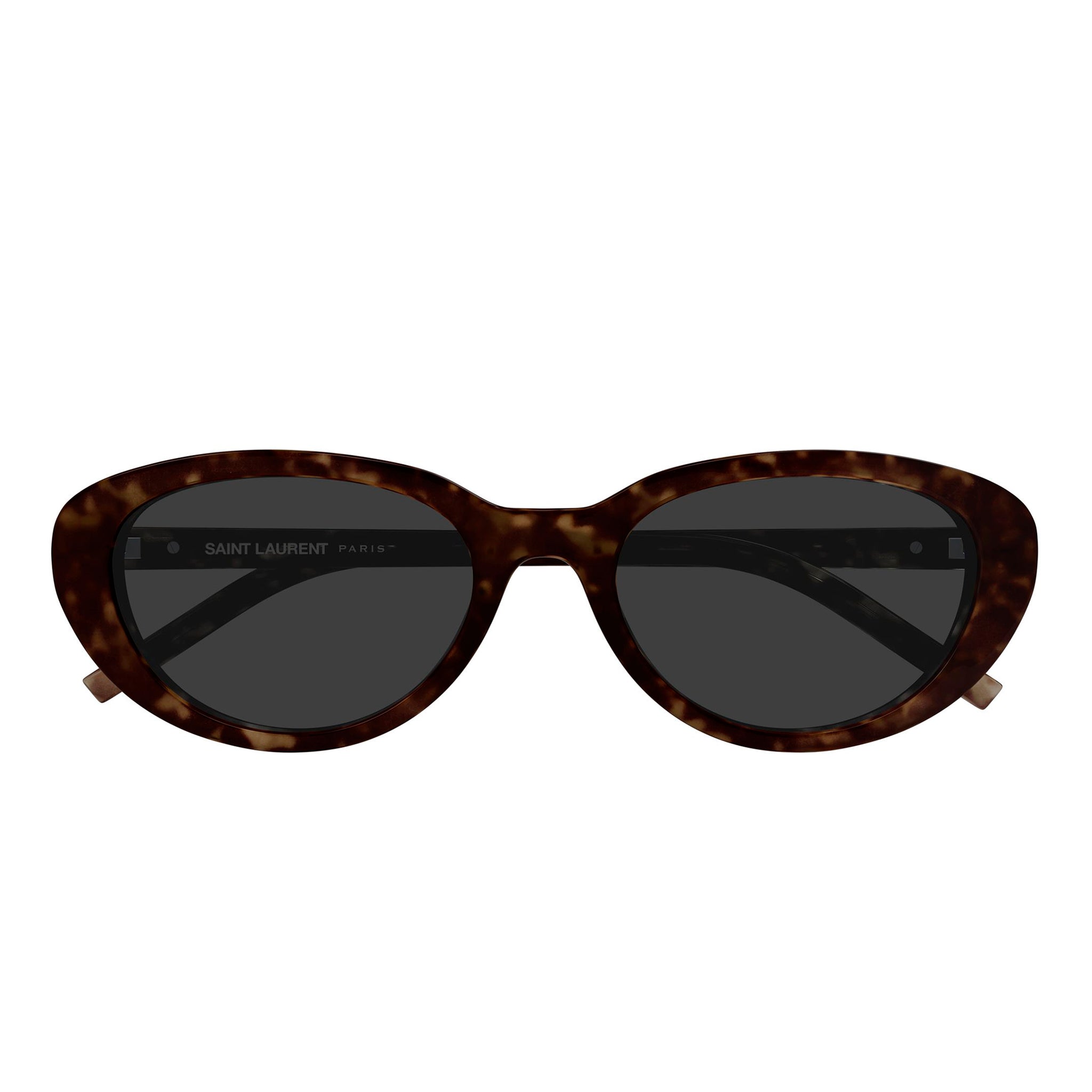 Saint Laurent Slm154 Havana Female Round Sunglasses | Eyewear Index