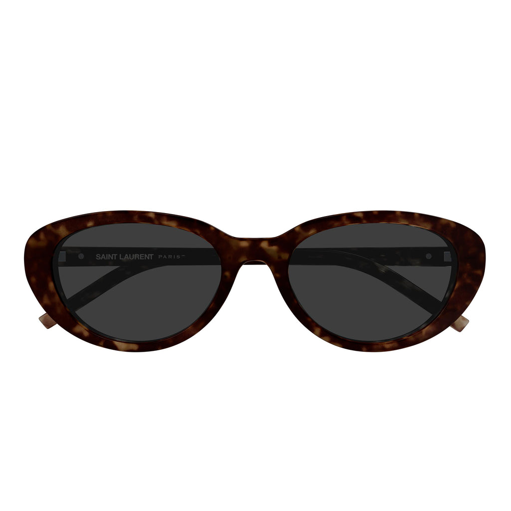 Saint Laurent Slm154 Havana Female Round Sunglasses | Eyewear Index