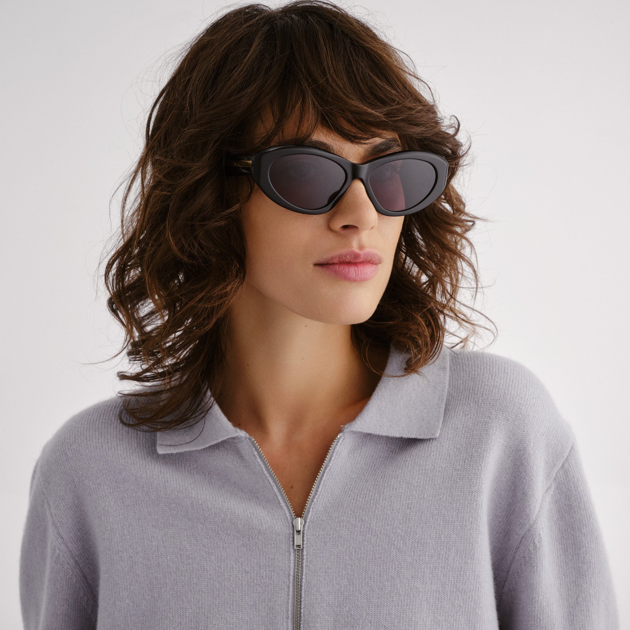 Oroton Remy Black Female Cat-Eye Sunglasses | Eyewear Index
