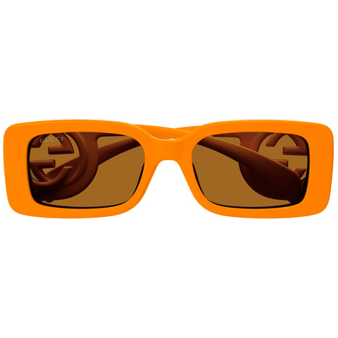 Gucci Gg1325s Orange Female Rectangle Sunglasses | Eyewear Index