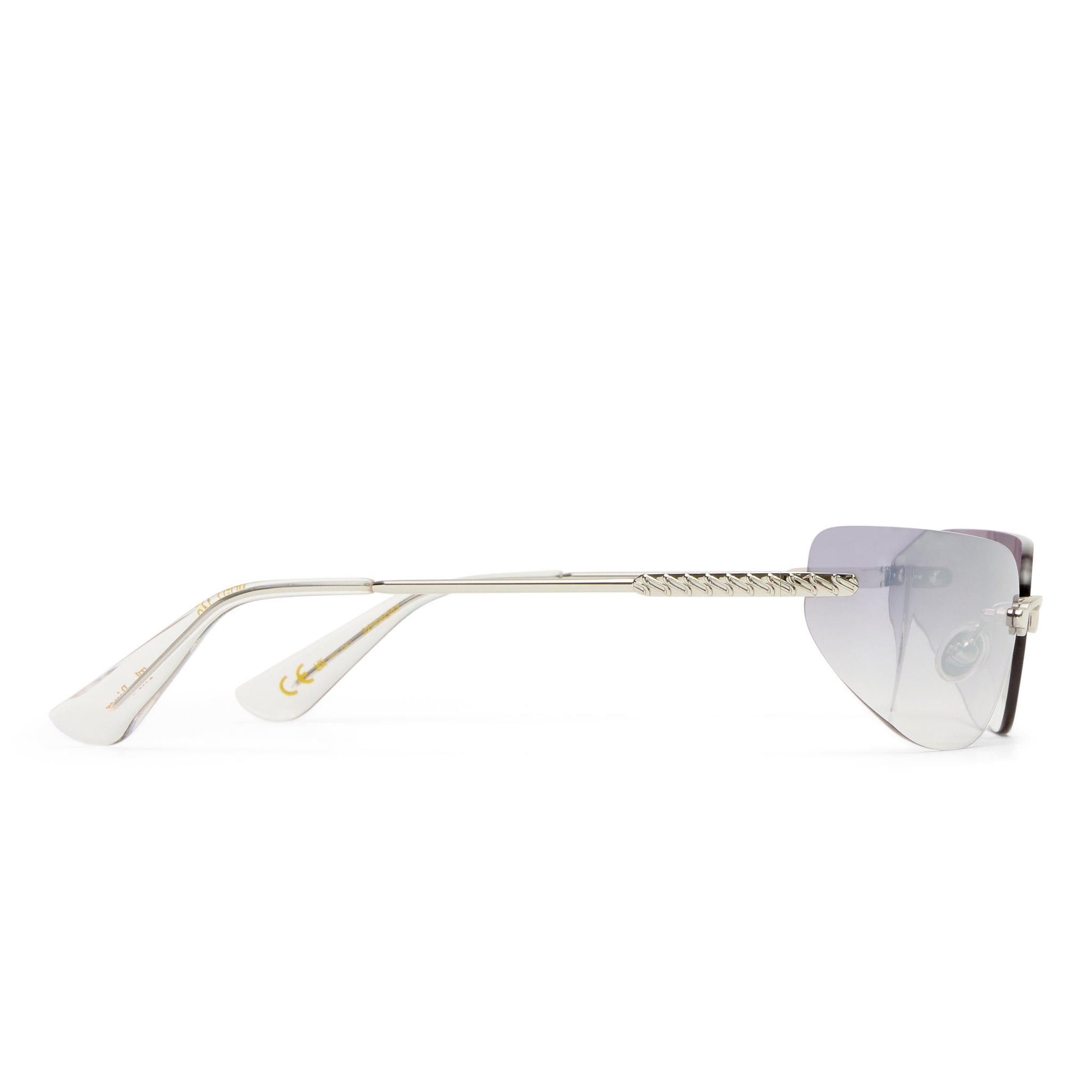 Luv Lou The River Silver Female Rectangle Sunglasses | Eyewear Index