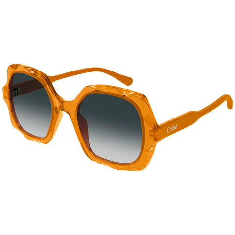 Chloe Ch0226s Orange Female Rectangle Sunglasses | Eyewear Index