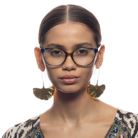 Camilla Toes In The Sand Olive Haze Ink Female Cat-Eye Optical Frames | Eyewear Index