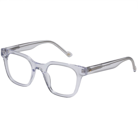 Le Specs Biopic 48 Crystal Clear Uni-Sex D-Frame Optical Frames | Eyewear Index