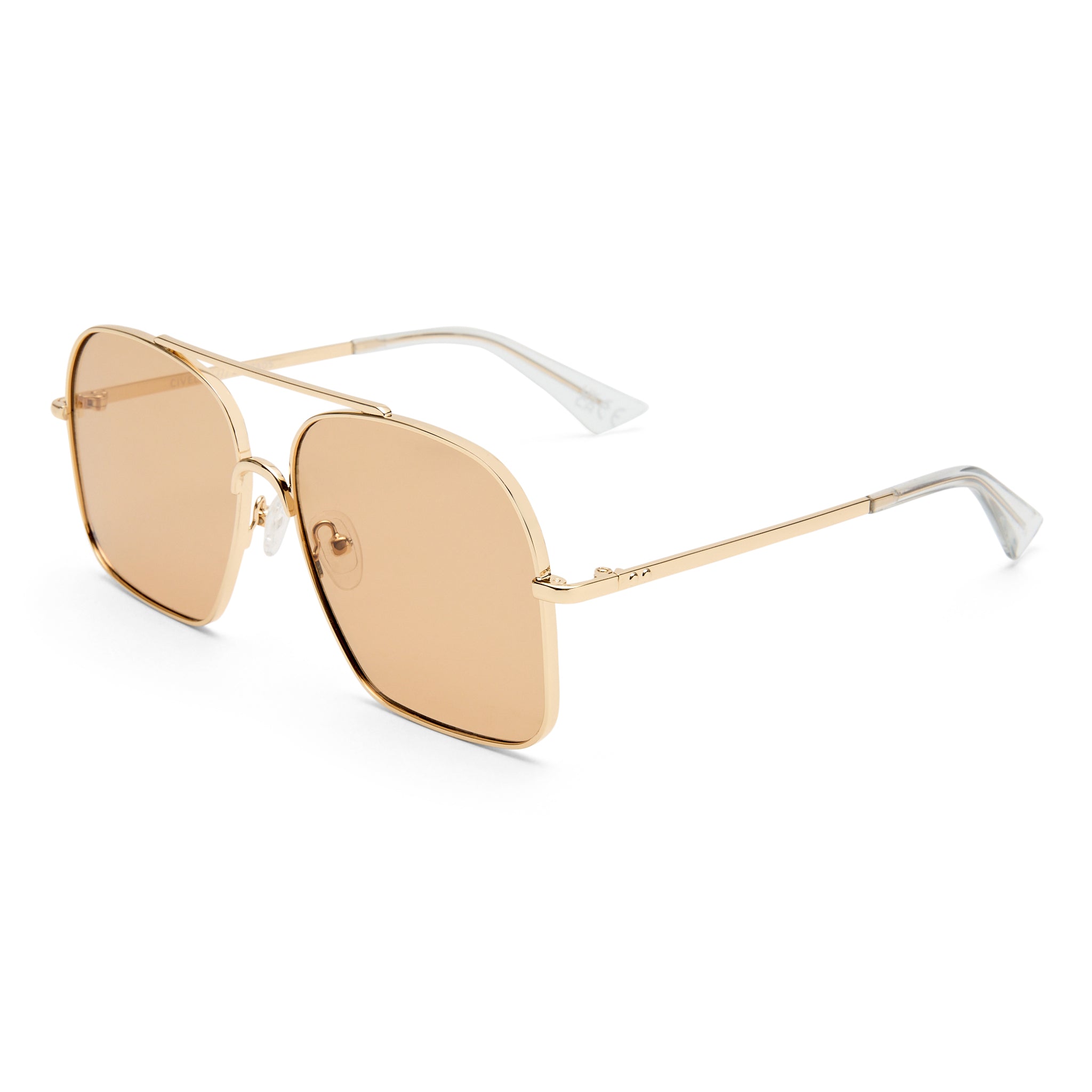 Le Specs Civelle Bright Gold Uni-Sex Aviator Sunglasses | Eyewear Index