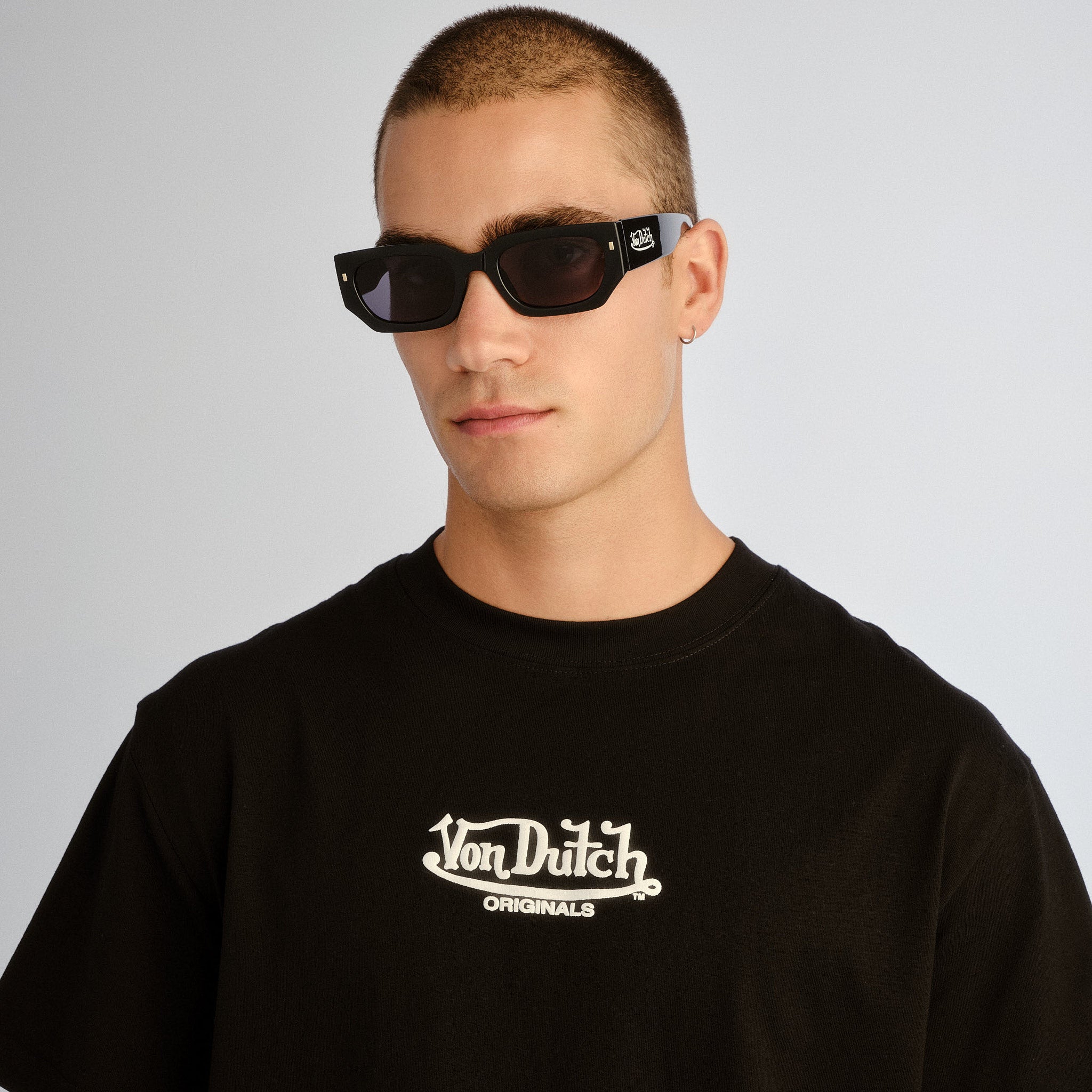 Aire Renegade Black Uni-Sex Rectangle Sunglasses | Eyewear Index