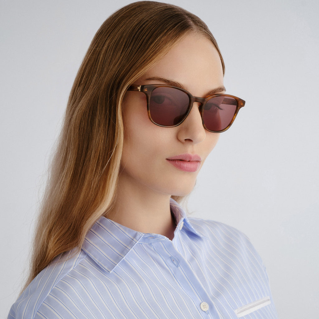Le Specs Spectral 52 Brown Haze Uni-Sex Round Sunglasses | Eyewear Index