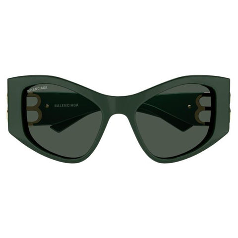 Balenciaga Bb0287s Green Female Cat-Eye Sunglasses | Eyewear Index