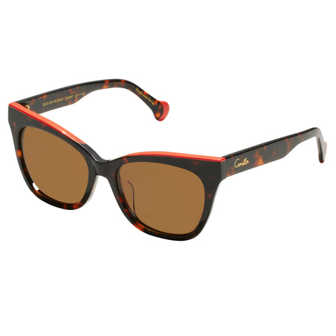 Camilla Busy Day In Soho Dark Tort Tangerine Female Cat-Eye Sunglasses | Eyewear Index