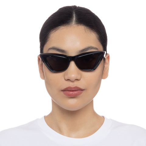 Bottega Veneta Bv1101s Black Female Cat-Eye Sunglasses | Eyewear Index