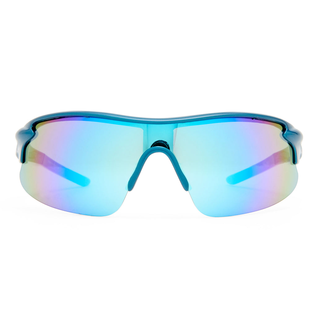 Mambo Undertow Blue Uni-Sex Wrap Sunglasses | Eyewear Index