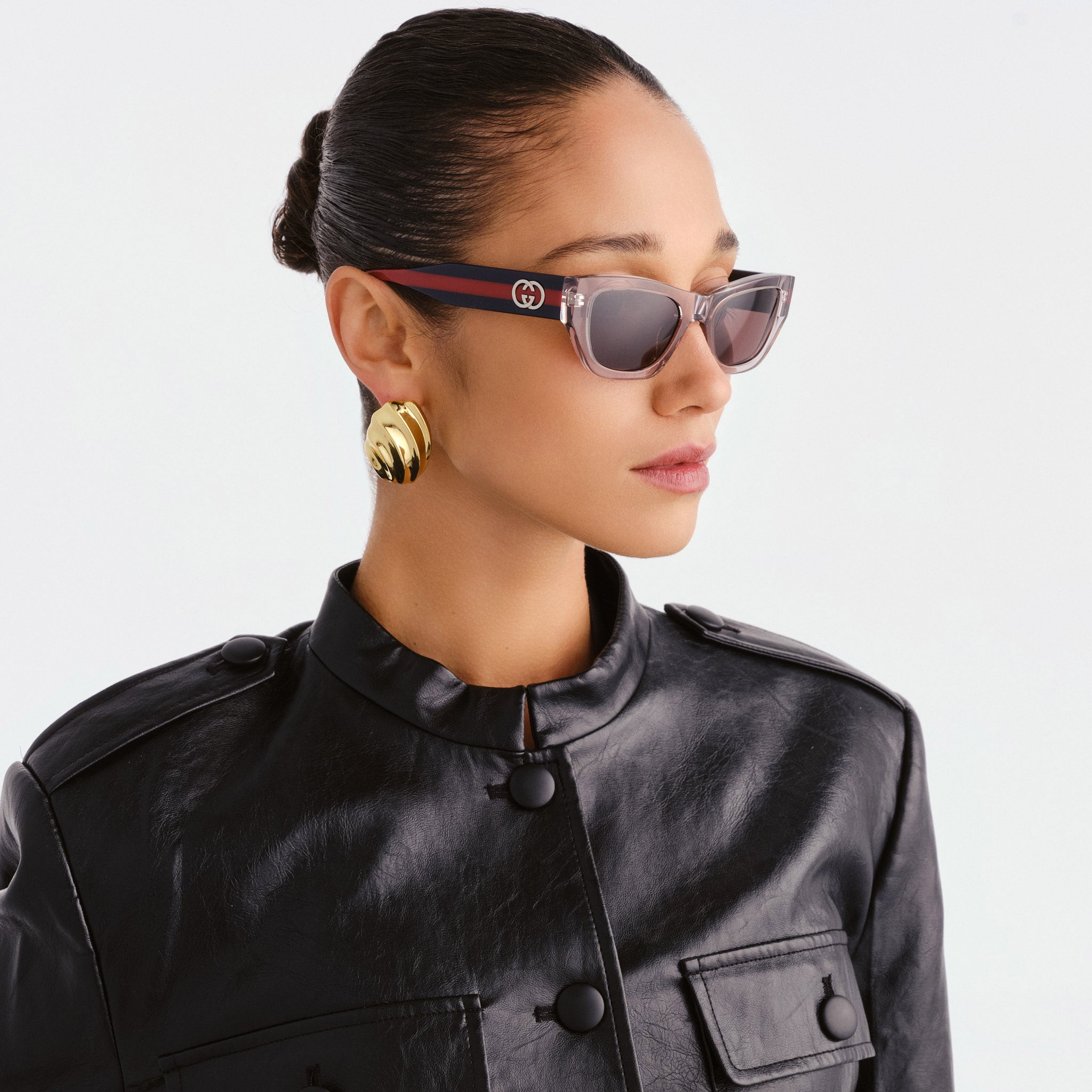 Gucci Gg2116s Grey Female Cat-Eye Sunglasses | Eyewear Index