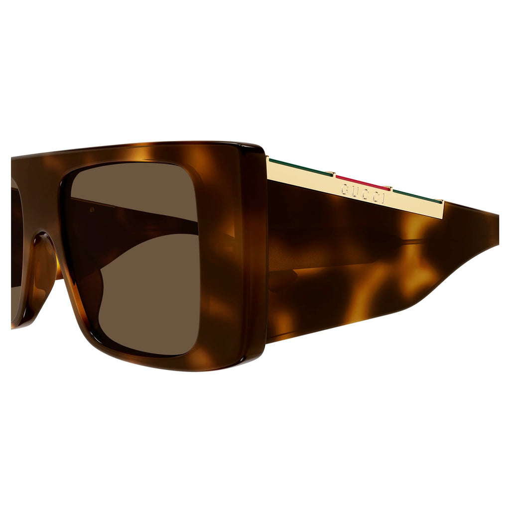 Gucci Gg1888s Havana Male Rectangle Sunglasses | Eyewear Index