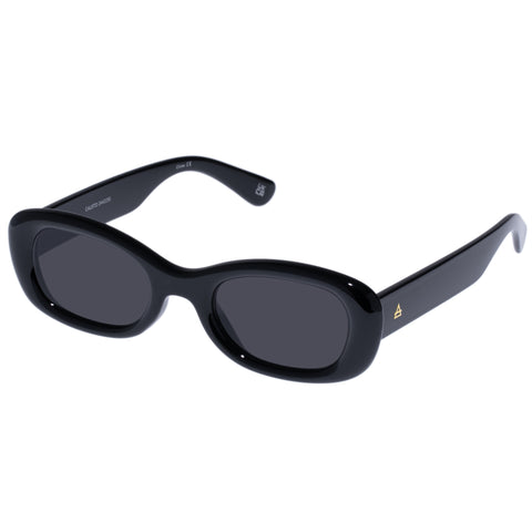 Aire Calisto Black Uni-Sex Oval Sunglasses | Eyewear Index