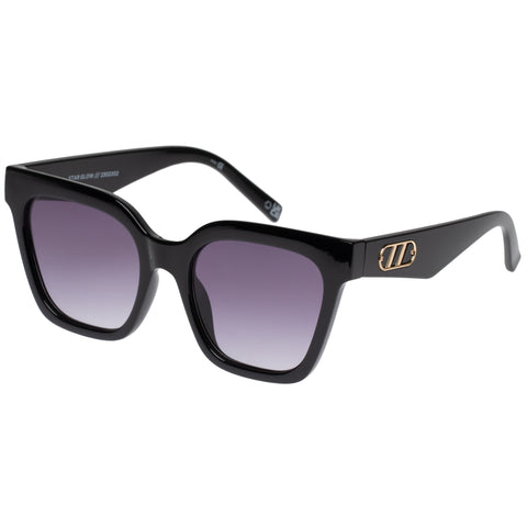 Le Specs Star Glow Black Female Square Sunglasses | Eyewear Index