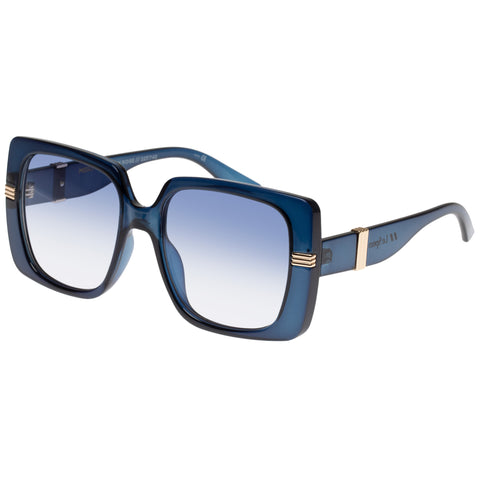 Le Specs Phoenix Ridge Navy Female Square Sunglasses | Eyewear Index