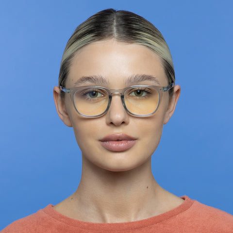 The Book Club The Whirl Pewter Uni-Sex Square Readers | Eyewear Index