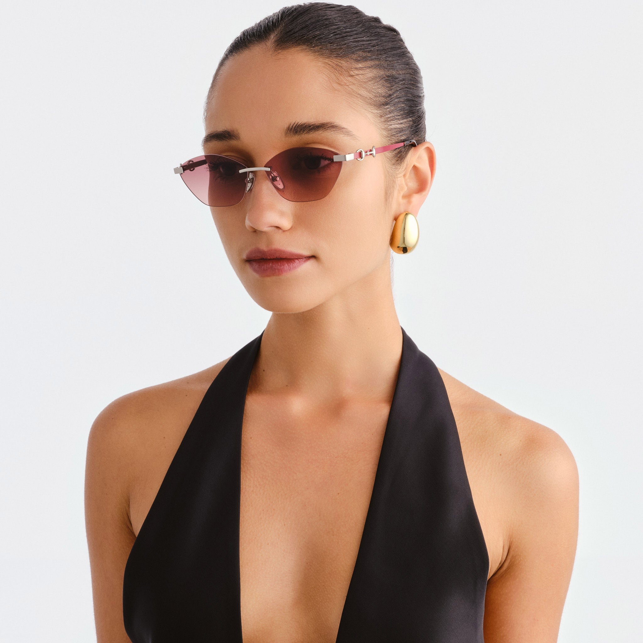 Gucci Gg2050s Silver Female Cat-Eye Sunglasses | Eyewear Index