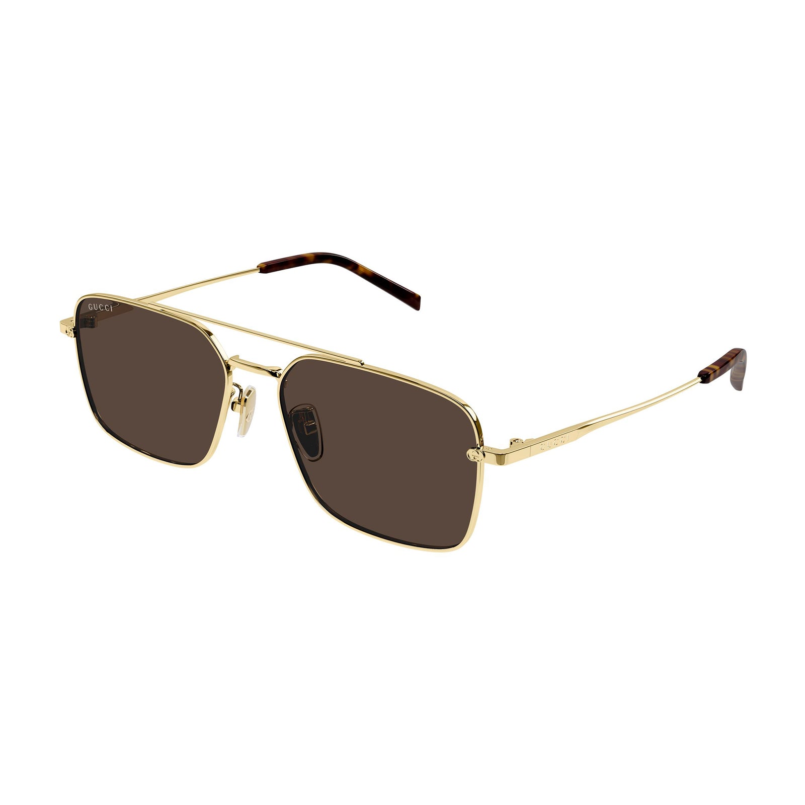 Gucci Gg1957sa Gold Male Rectangle Sunglasses | Eyewear Index