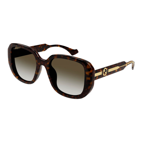 Gucci Gg1557sk Havana Female Rectangle Sunglasses | Eyewear Index