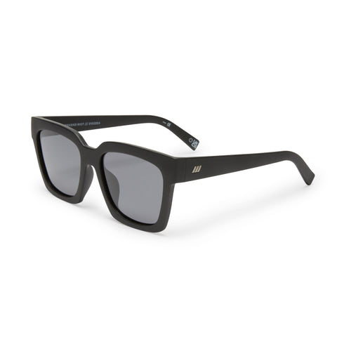 Le Specs Weekend Riot Matte Black Uni-Sex D-Frame Sunglasses | Eyewear Index