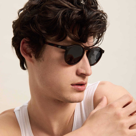 Le Specs Teen Spirit Deux Matte Tort Uni-Sex Round Sunglasses | Eyewear Index