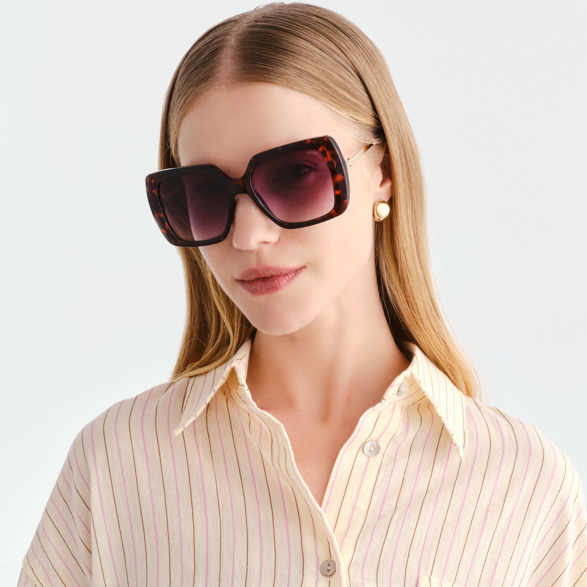 Fiorelli Sable Auburn Tort Female Square Sunglasses | Eyewear Index