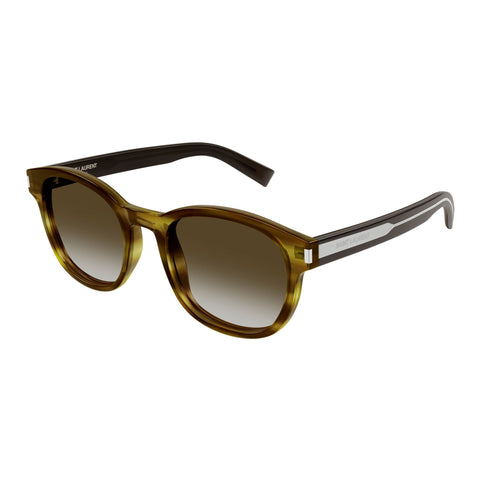 Saint Laurent Sl620 Havana Uni-Sex Round Sunglasses | Eyewear Index