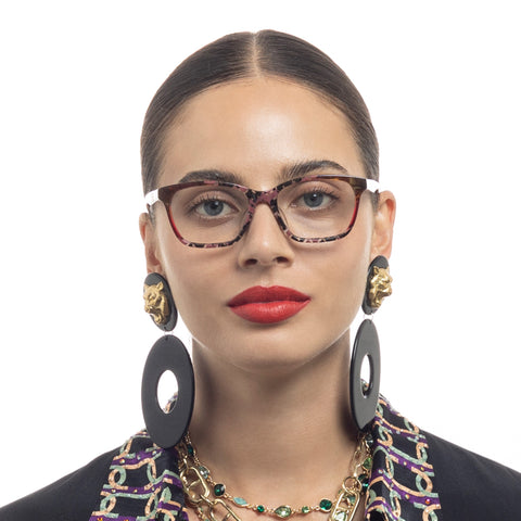 Camilla Divine Destiny Chevron Bronze Marble Female Cat-Eye Optical Frames | Eyewear Index