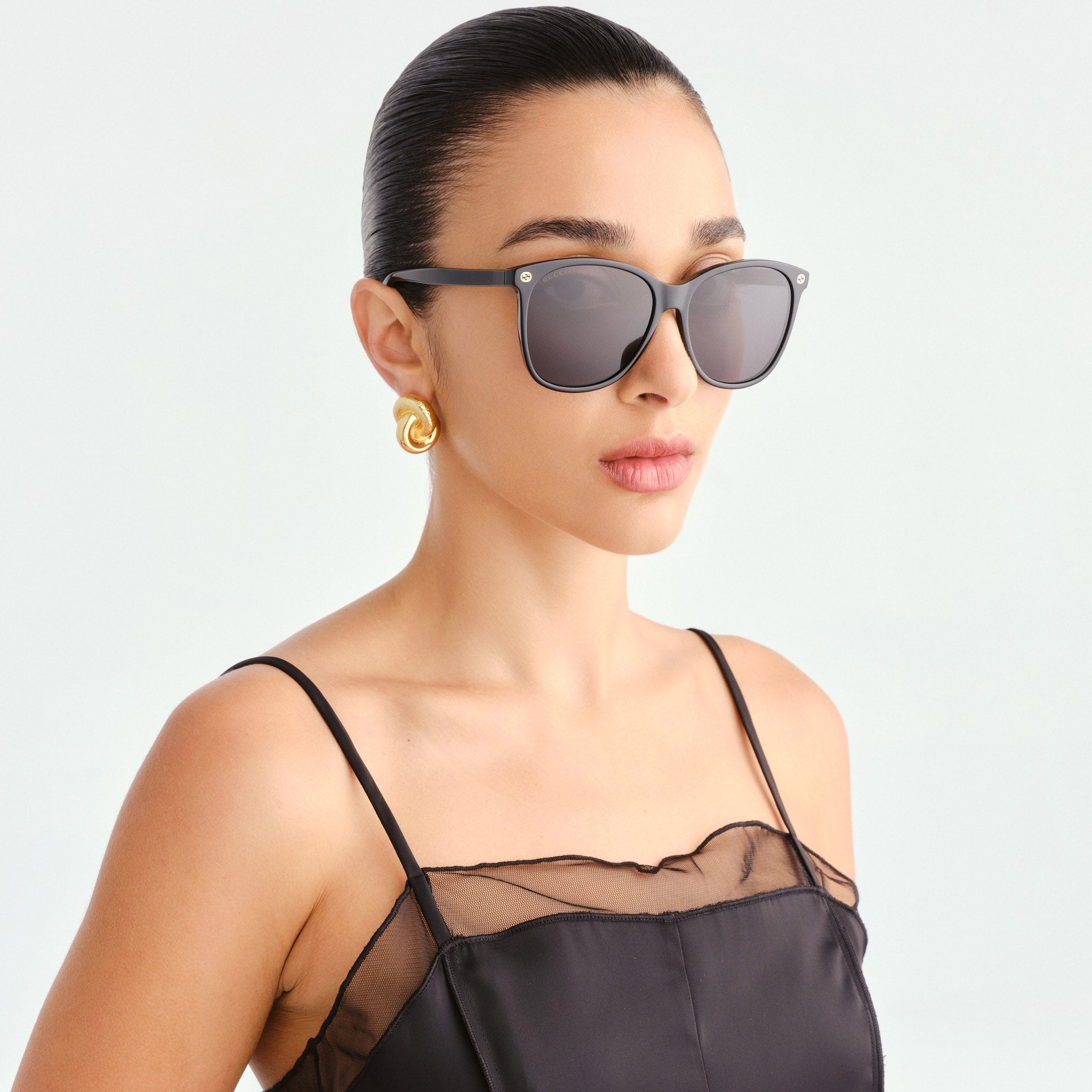 Gucci Gg0024s Black-Black Female Round Sunglasses | Eyewear Index