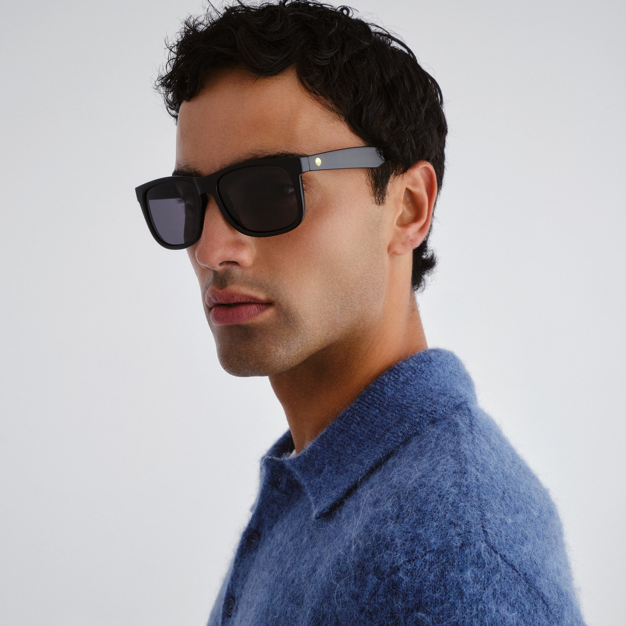 Solarized Classic Square Black Male D-Frame Sunglasses | Eyewear Index