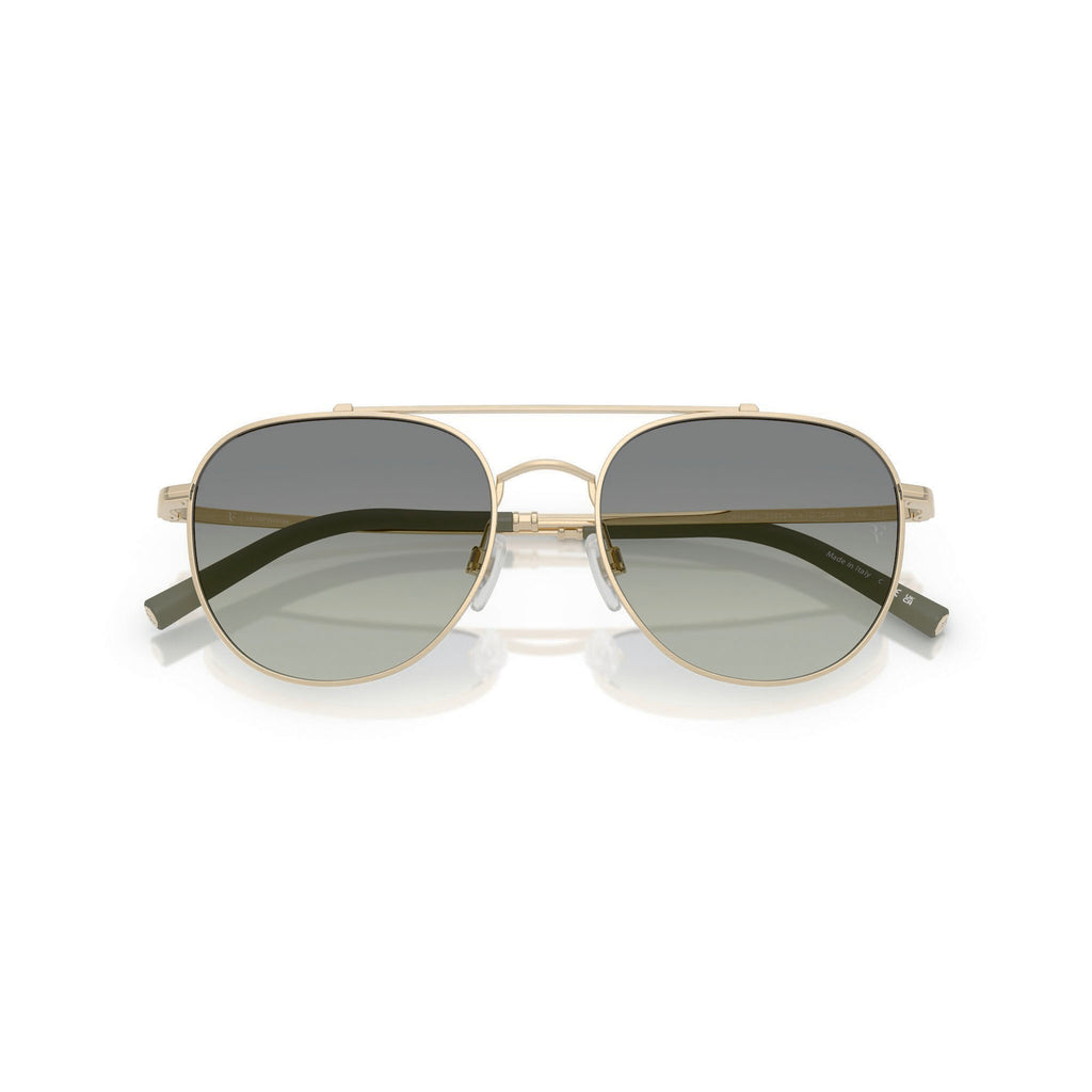 Oliver Peoples 1346s 52452a R-10 Brushed Gold Uni-Sex Aviator Sunglasses | Eyewear Index