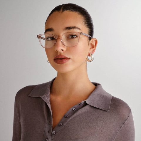 Le Specs Believer Rosewater Female D-Frame Optical Frames | Eyewear Index