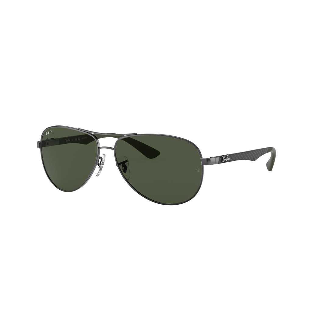 Ray-Ban Rb8313 Carbon Fibre 004n5 Gunmetal Male Aviator Sunglasses | Eyewear Index
