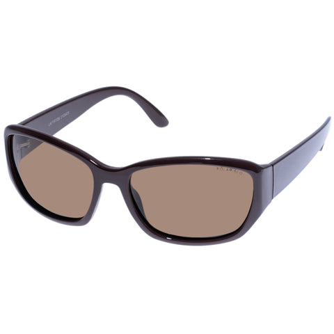 Cancer Council Laverton Petite Dark Brown Female Wrap Sunglasses | Eyewear Index