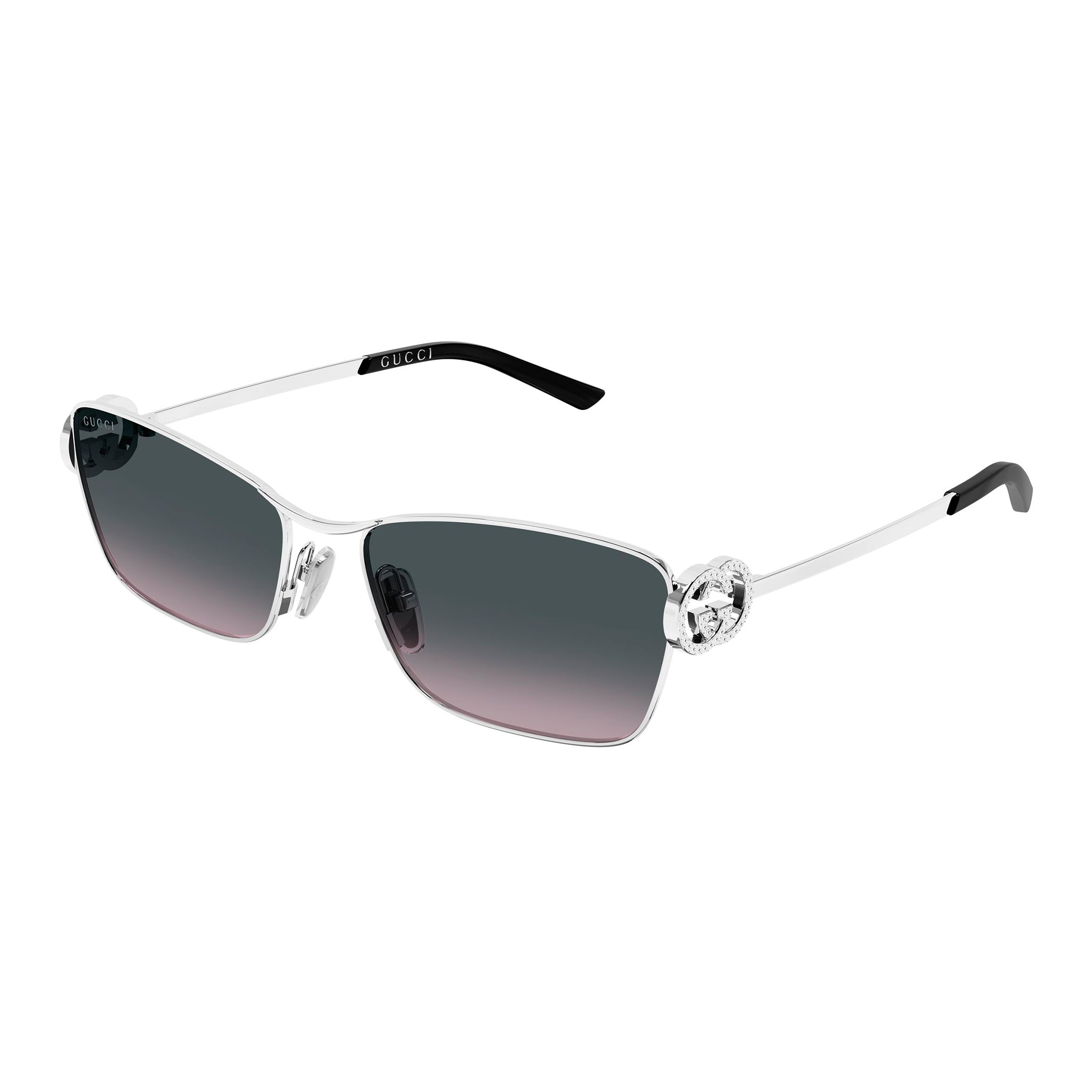 Gucci Gg2045s Silver Female Cat-Eye Sunglasses | Eyewear Index