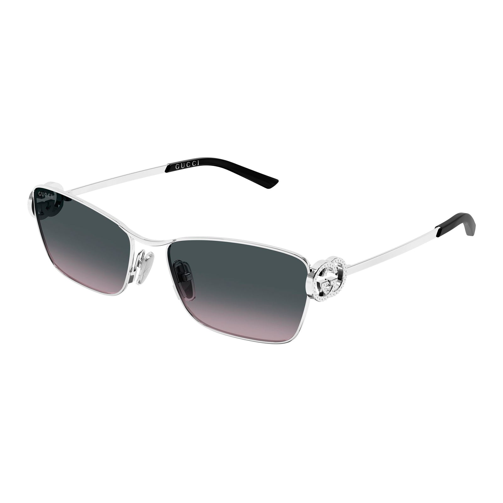 Gucci Gg2045s Silver Female Cat-Eye Sunglasses | Eyewear Index
