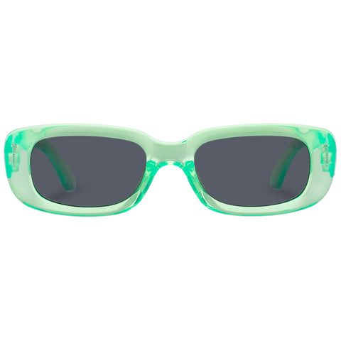 Cancer Council Budgie Kids Neon Green Uni-Sex Rectangle Sunglasses | Eyewear Index