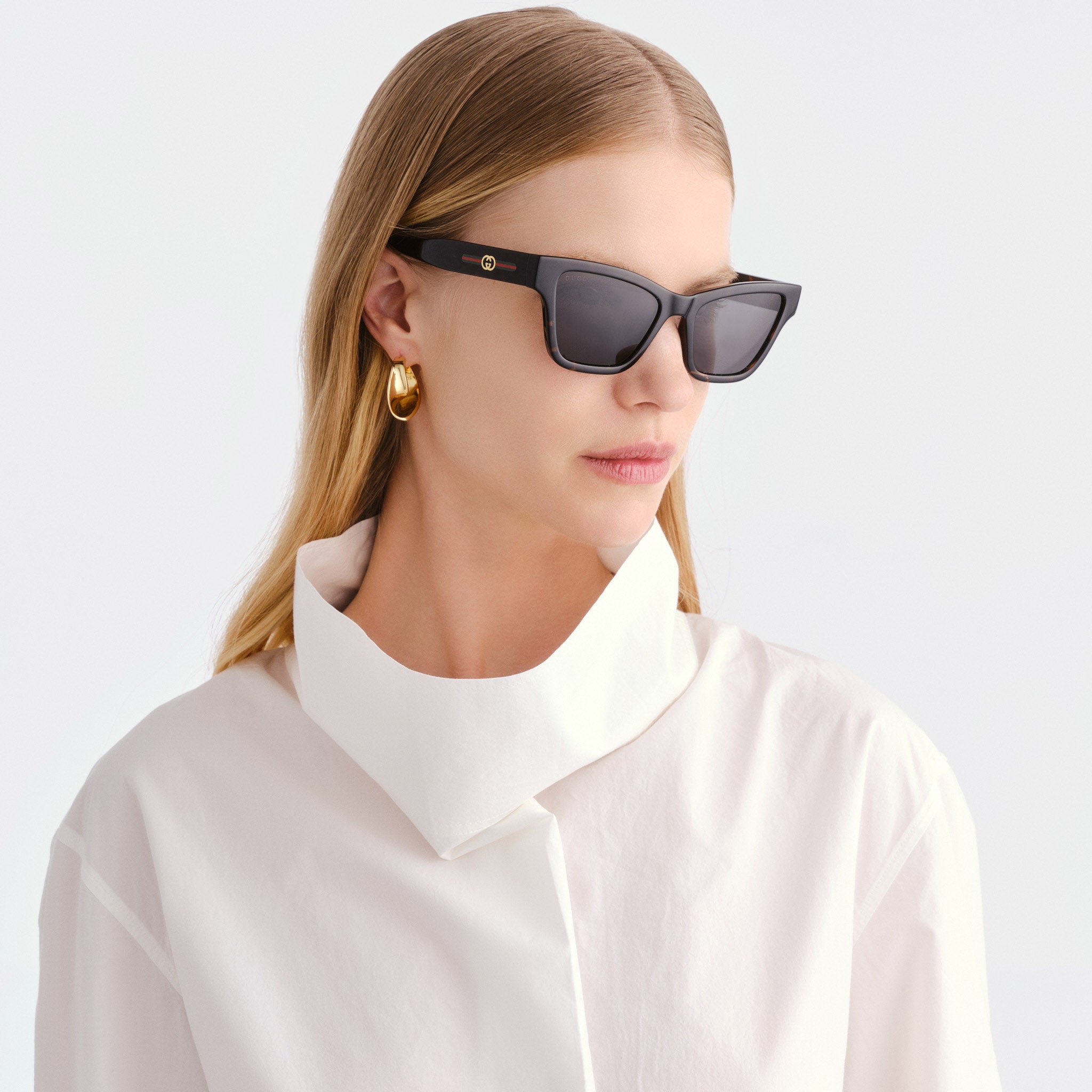Gucci Gg1982s Havana Female Cat-Eye Sunglasses | Eyewear Index