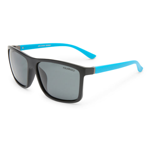 Cancer Council Arltunga Black Neon Blue Male D-Frame Sunglasses | Eyewear Index