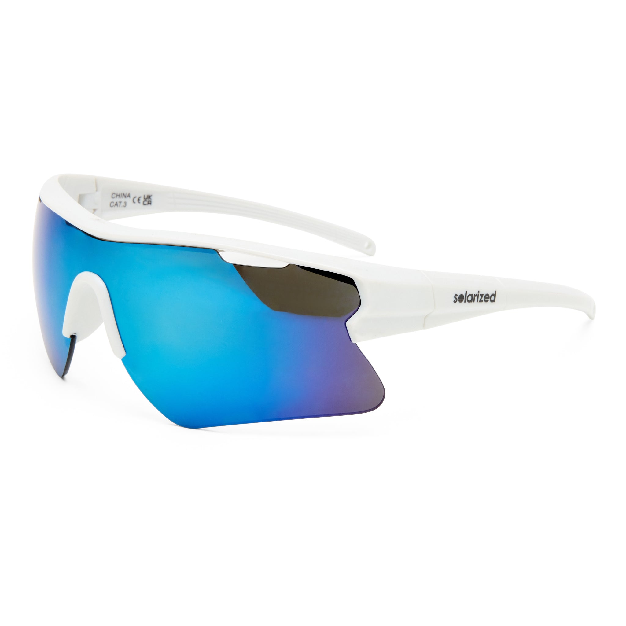 Solarized Astro Wrap White Male Wrap Sunglasses | Eyewear Index