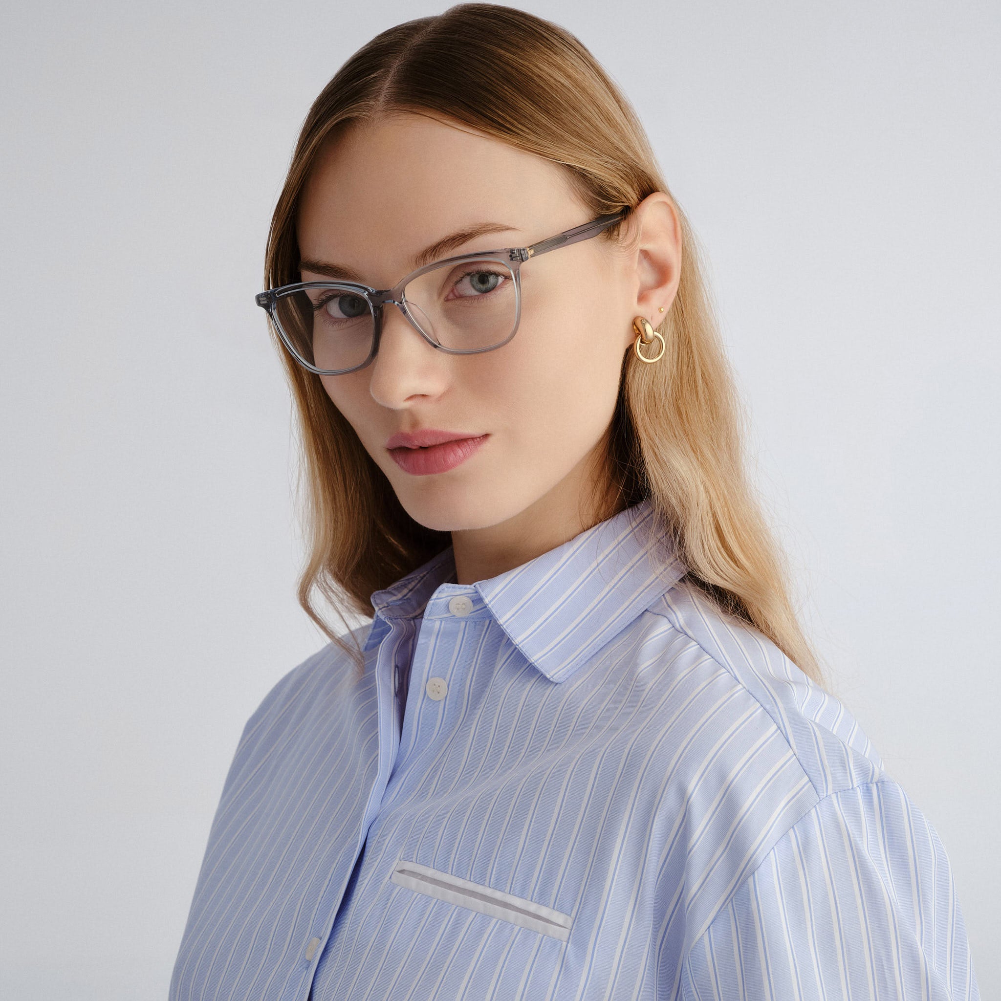 Le Specs Luminance 53 Denim Female Cat-Eye Optical Frames | Eyewear Index