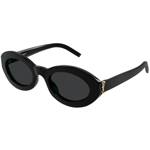 Saint Laurent Slm136 Black Female Round Sunglasses | Eyewear Index