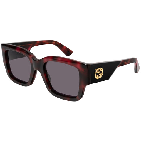 Gucci Gg1663s Havana Female Rectangle Sunglasses | Eyewear Index