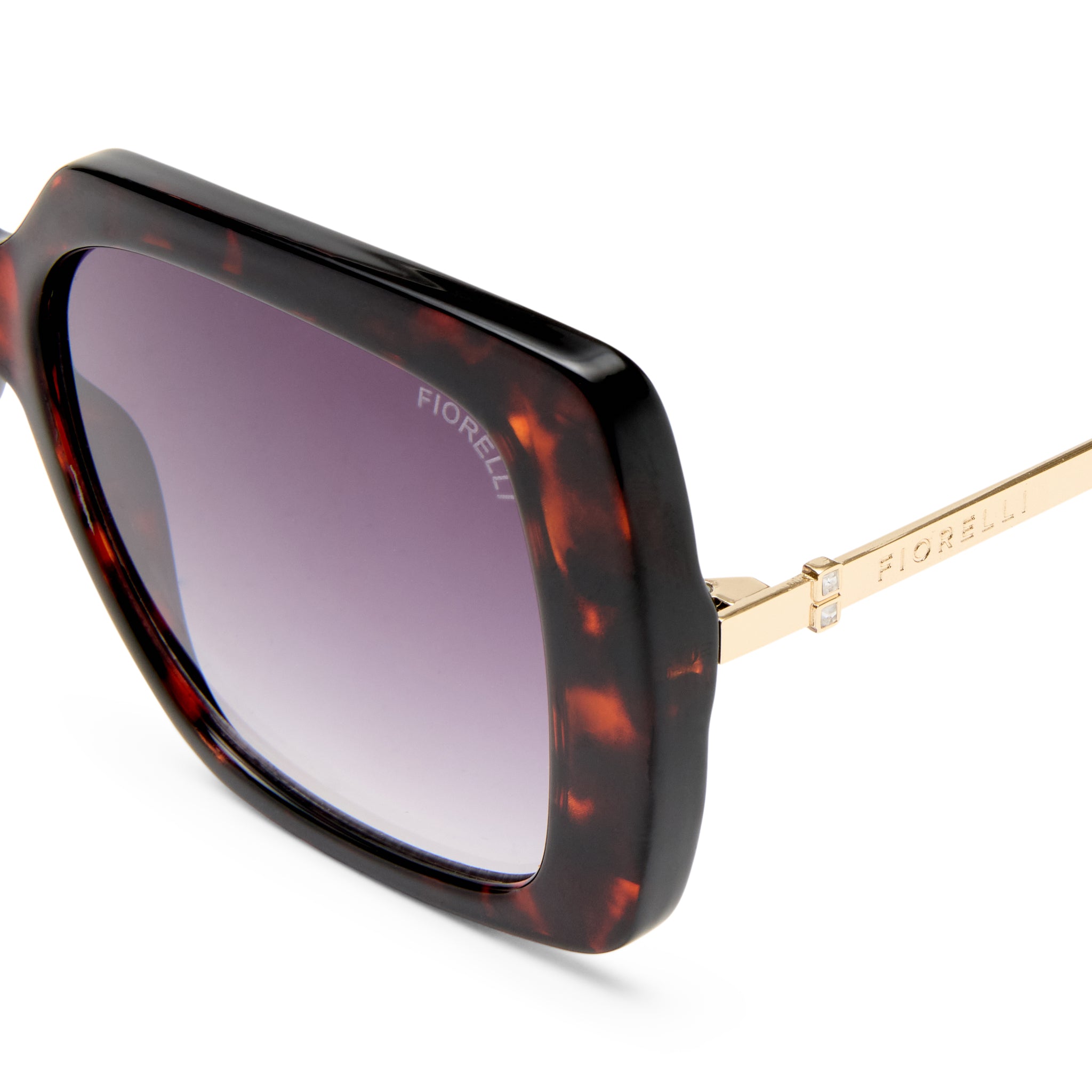 Fiorelli Sable Auburn Tort Female Square Sunglasses | Eyewear Index