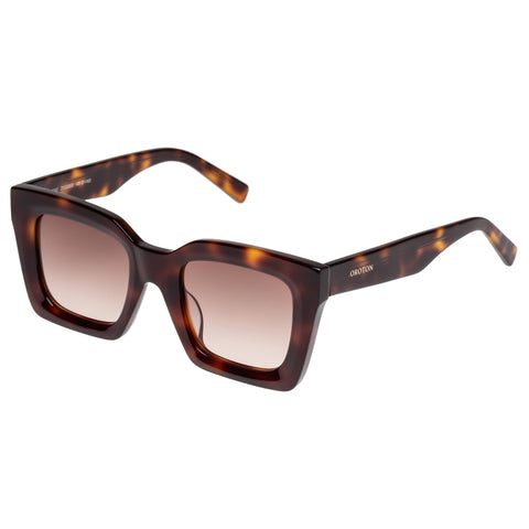 Oroton Reese Dark Tortoiseshell Female Square Sunglasses | Eyewear Index